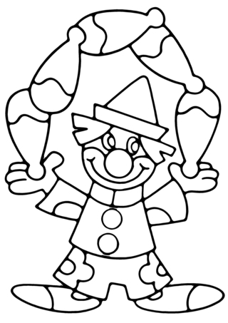 Payaso 19 - Coloreables de circo - Coloreables - 10doigts.com