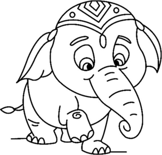Elefante 06 - Coloreables de circo - Coloreables - 10doigts.com
