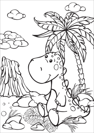 Dinosaur 30 - Dinosaur Coloring Pages - Coloring book - 10doigts.com
