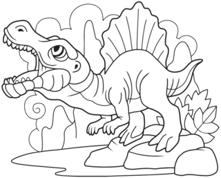 Dinosaur 36 - Dinosaur Coloring Pages - Coloring book - 10doigts.com