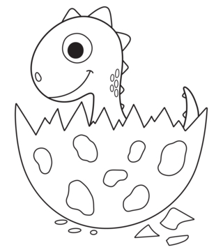Dinosaur 42 - Dinosaur Coloring Pages - Coloring book - 10doigts.com