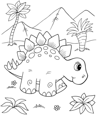 Dinosaur 47 - Dinosaur Coloring Pages - Coloring book - 10doigts.com