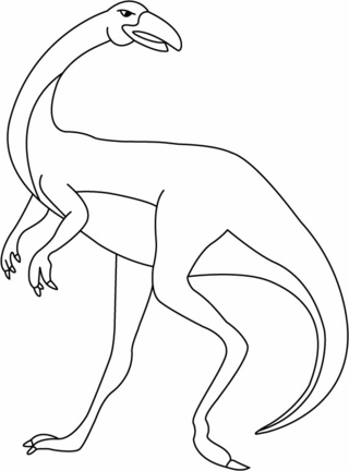 Gallimimus - Dinosaur Coloring Pages - Coloring book - 10doigts.com