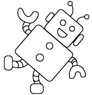 Robot 02 - Coloreados variados - Coloreables - 10doigts.com