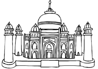Taj Mahal - Coloreados variados - Coloreables - 10doigts.com