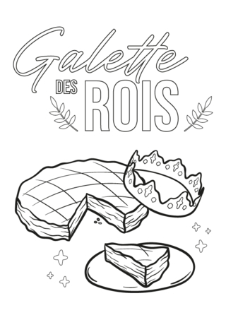 Galette-03 - Holiday coloring pages - Coloriages - 10doigts.fr