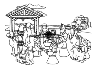 Three Wise Men-02 - Holiday coloring pages - Coloriages - 10doigts.fr