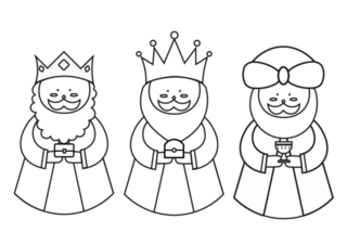 Three Wise Men-05 - Holiday coloring pages - Coloriages - 10doigts.fr