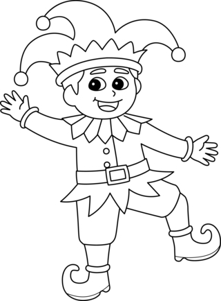 Harlequin03 - Holiday coloring pages - Coloriages - 10doigts.fr