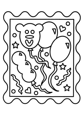Balloon 05 - Holiday coloring pages - Coloriages - 10doigts.fr
