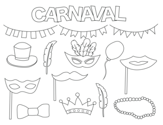 Carnival 01 - Holiday coloring pages - Coloriages - 10doigts.fr