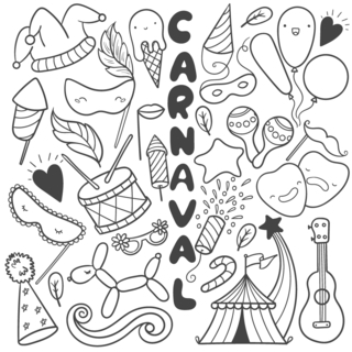 Carnival 15 - Holiday coloring pages - Coloriages - 10doigts.fr