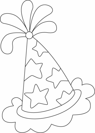 Party Hat 02 - Holiday coloring pages - Coloriages - 10doigts.fr