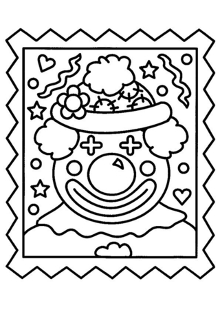 Clown 17 - Holiday coloring pages - Coloriages - 10doigts.fr