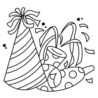 Party 01 - Holiday coloring pages - Coloriages - 10doigts.fr