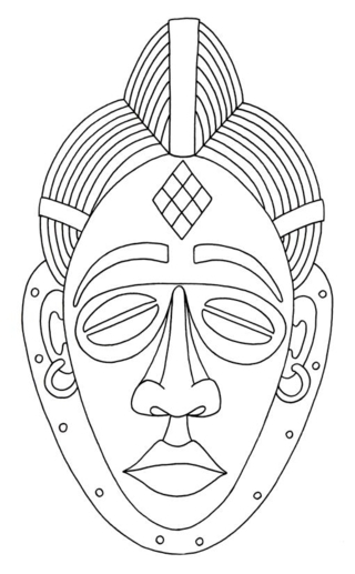 Mask 04 - Holiday coloring pages - Coloriages - 10doigts.fr