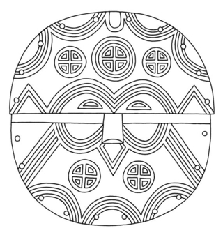 Mask 05 - Holiday coloring pages - Coloriages - 10doigts.fr