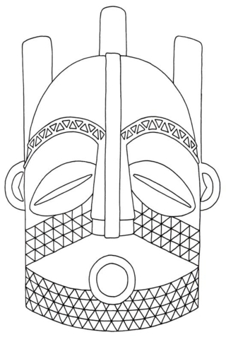 Mask 14 - Holiday coloring pages - Coloriages - 10doigts.fr