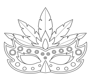 Mask 15 - Holiday coloring pages - Coloriages - 10doigts.fr