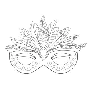 Mask 17 - Holiday coloring pages - Coloriages - 10doigts.fr