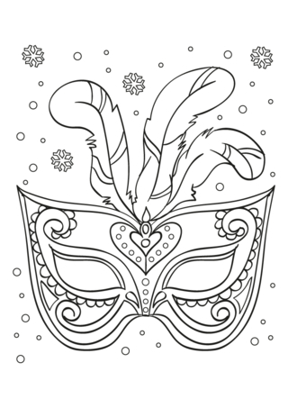 Mask 18 - Holiday coloring pages - Coloriages - 10doigts.fr