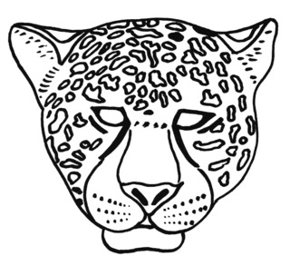Jaguar mask - Holiday coloring pages - Coloriages - 10doigts.fr