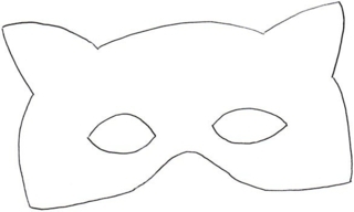 Wolf mask - Holiday coloring pages - Coloriages - 10doigts.fr