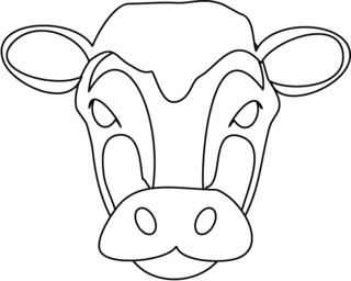 Cow mask - Holiday coloring pages - Coloriages - 10doigts.fr
