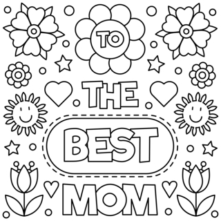 Mother's Day 01 - Holiday coloring pages - Coloriages - 10doigts.fr