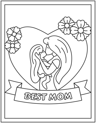 Mother's Day 04 - Holiday coloring pages - Coloriages - 10doigts.fr