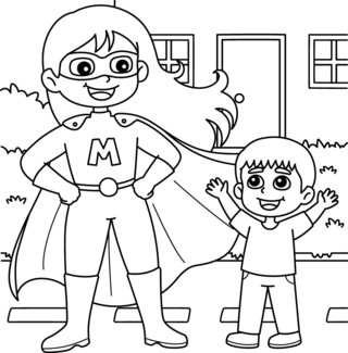 Mother's Day 08 - Holiday coloring pages - Coloriages - 10doigts.fr