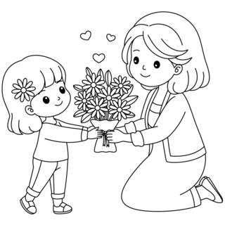 Mother’s Day 14 - Holiday coloring pages - Coloriages - 10doigts.fr