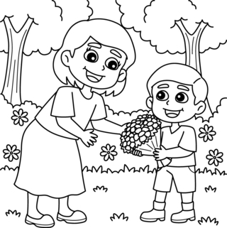 Mother’s Day 16 - Holiday coloring pages - Coloriages - 10doigts.fr