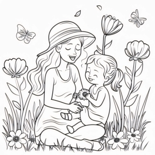 Mother's Day 22 - Holiday coloring pages - Coloriages - 10doigts.fr