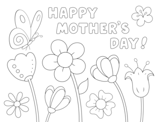 Mother’s Day 27 - Holiday coloring pages - Coloriages - 10doigts.fr
