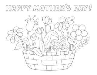 Mother’s Day 28 - Holiday coloring pages - Coloriages - 10doigts.fr