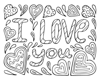 Mother's Day Heart 07 - Holiday coloring pages - Coloriages - 10doigts.fr