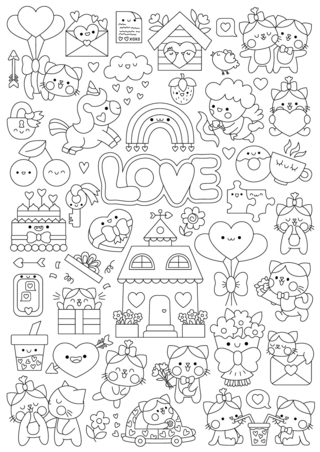 Mother’s Day Heart 08 - Holiday coloring pages - Coloriages - 10doigts.fr
