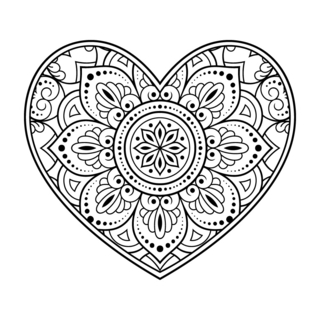 Mother's Day Heart 10 - Holiday coloring pages - Coloriages - 10doigts.fr