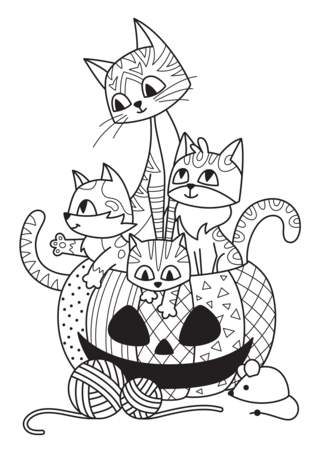 Halloween 67 - Dibujos para colorear de fiestas - Coloriages - 10doigts.fr