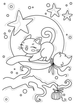 Halloween 71 - Dibujos para colorear de fiestas - Coloriages - 10doigts.fr