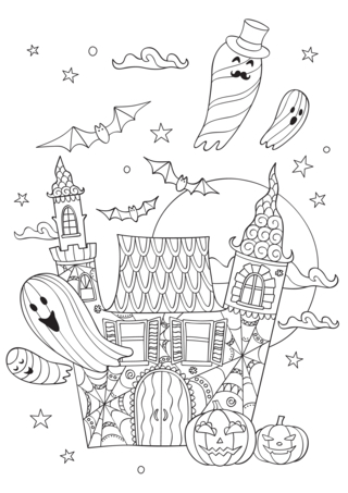 Halloween 72 - Dibujos para colorear de fiestas - Coloriages - 10doigts.fr