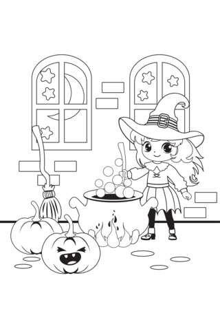 Halloween 79 - Dibujos para colorear de fiestas - Coloriages - 10doigts.fr