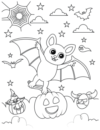 Halloween 80 - Dibujos para colorear de fiestas - Coloriages - 10doigts.fr