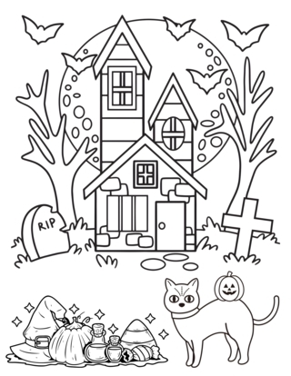 Halloween 83 - Dibujos para colorear de fiestas - Coloriages - 10doigts.fr