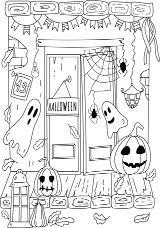 Halloween 84 - Dibujos para colorear de fiestas - Coloriages - 10doigts.fr