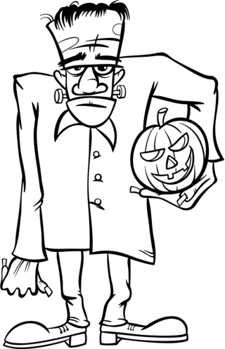 Halloween1 - Dibujos para colorear de fiestas - Coloriages - 10doigts.fr