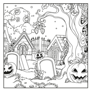 Halloween16 - Dibujos para colorear de fiestas - Coloriages - 10doigts.fr