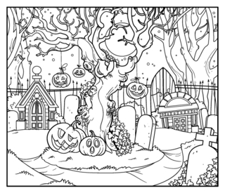 Halloween18 - Dibujos para colorear de fiestas - Coloriages - 10doigts.fr