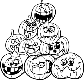 Halloween2 - Dibujos para colorear de fiestas - Coloriages - 10doigts.fr